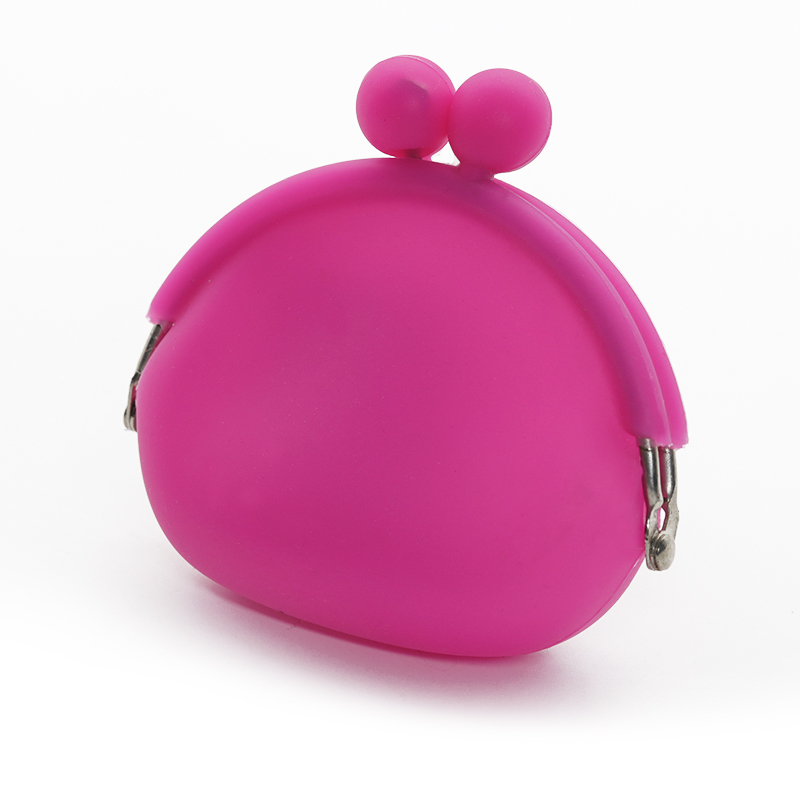 軟面搭扣扣硅膠零錢包，純色硅膠錢包_硅膠禮品