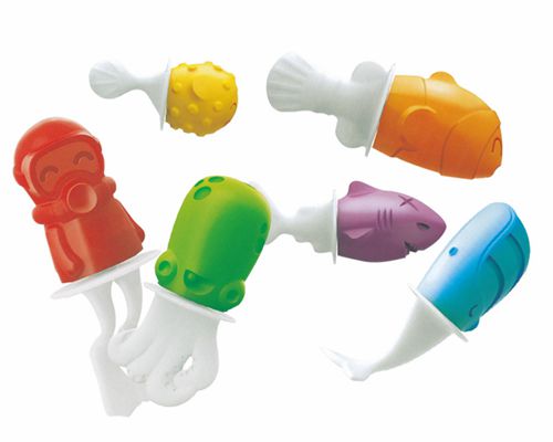 海洋魚硅膠冰棍模具，DIY雪糕自制器-硅膠廚具