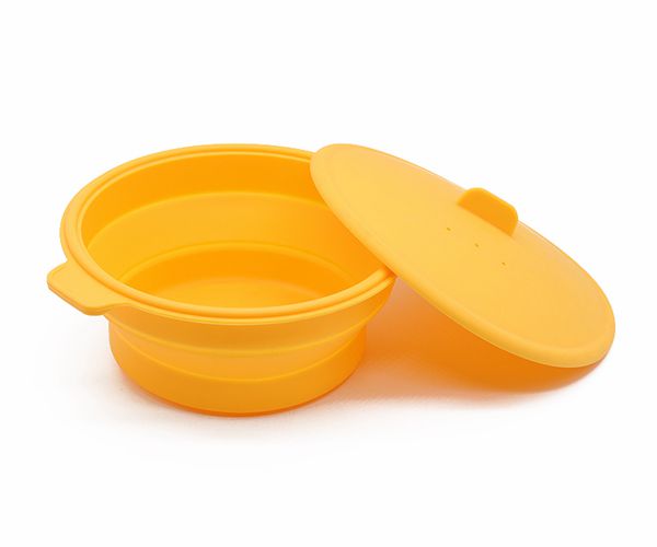 戶外野餐硅膠便當(dāng)碗，野營保鮮硅橡膠折疊碗