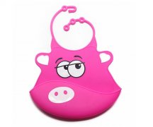 超軟兒童喂食硅膠圍嘴，防油漬圍兜罩衣