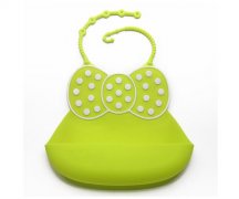 嬰兒喂食防漏硅膠圍兜，食品級(jí)硅膠飯兜